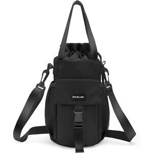 Black Insulated Water Bottle Carrier